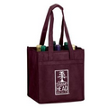 Wine Bag - 6 Bottle Non-Woven Tote (10"x7"x11") - Screen Print